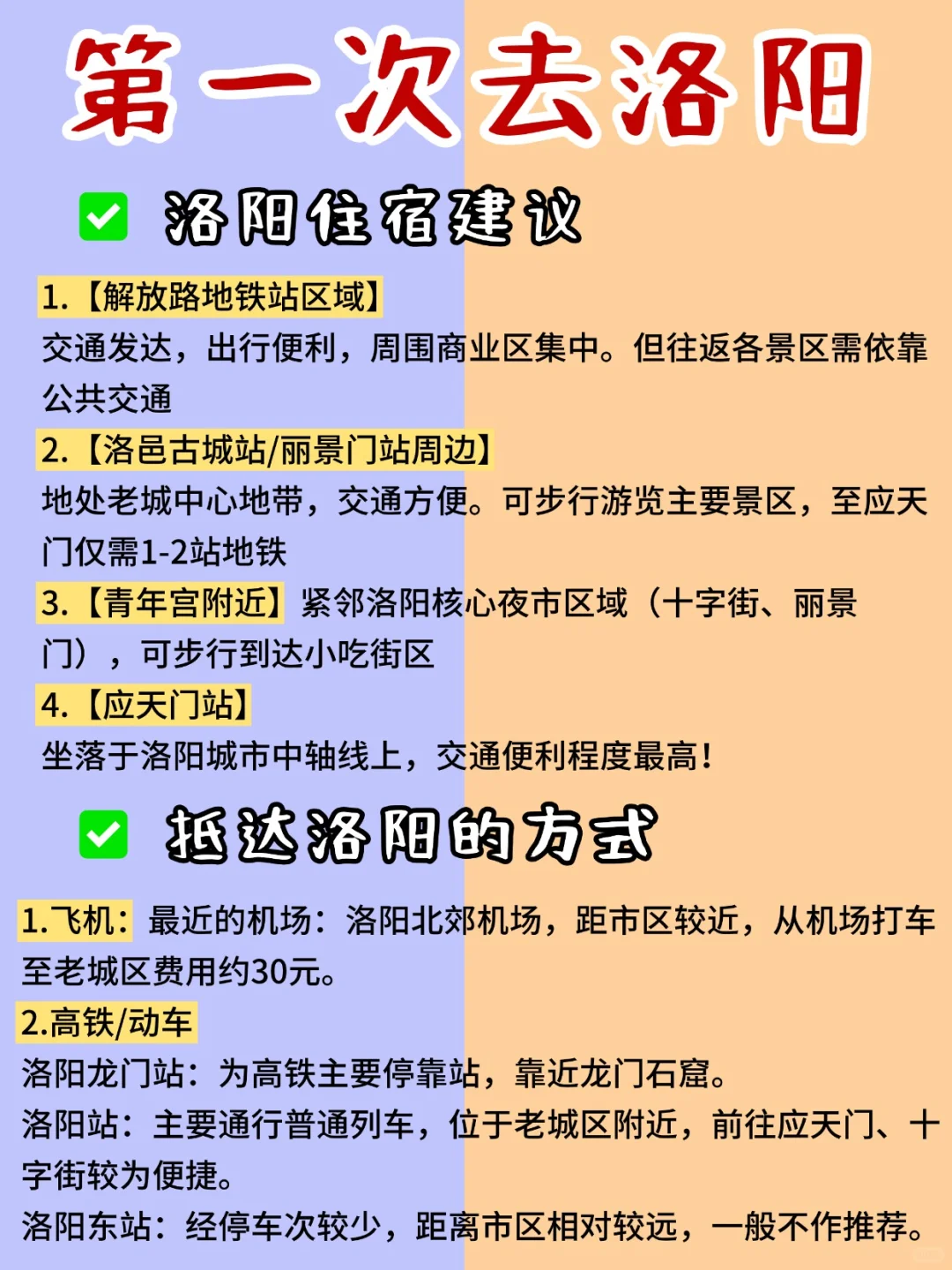 姐妹们！第一次去洛阳的宝子们注意啦～😉