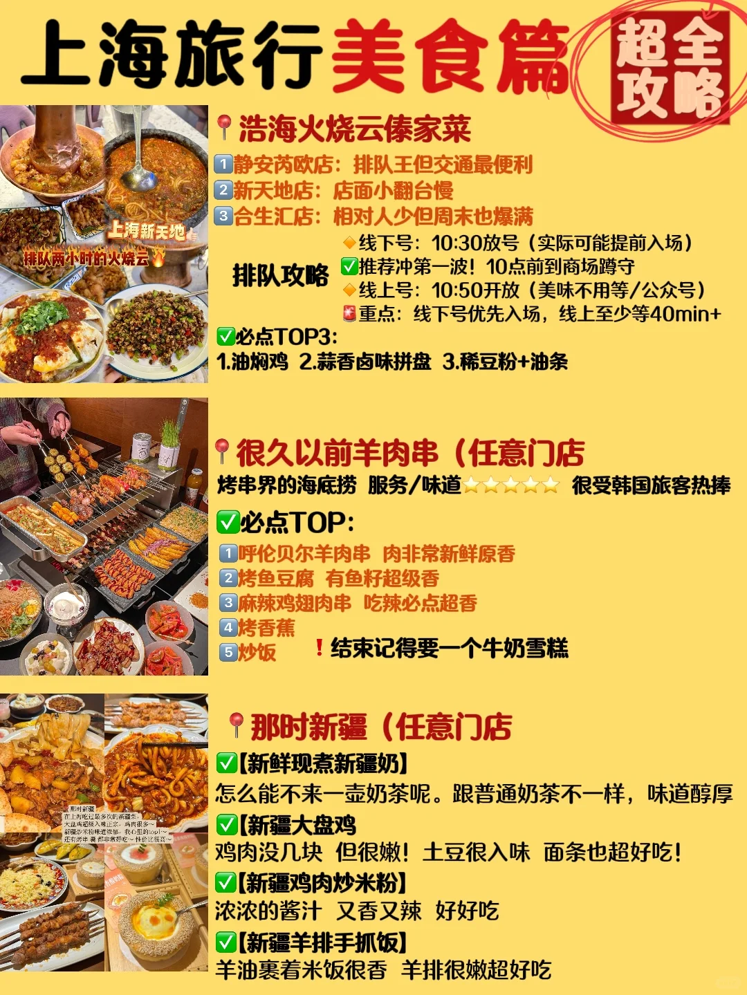 上海｜不做攻略🟰白来❗️✅美食攻略