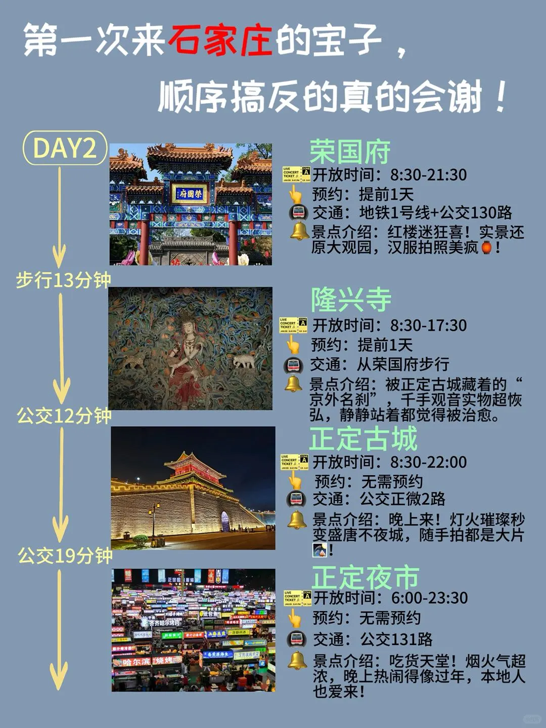 石家庄citywalk路线 3天2晚超全攻略来了✅