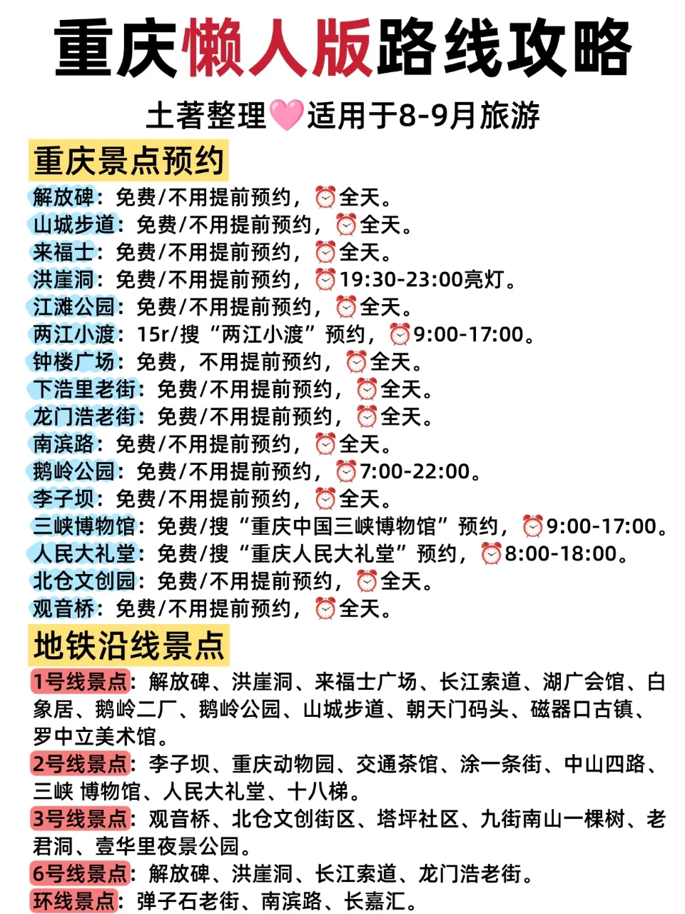 懒人版重庆旅游攻略|主打省力不绕路