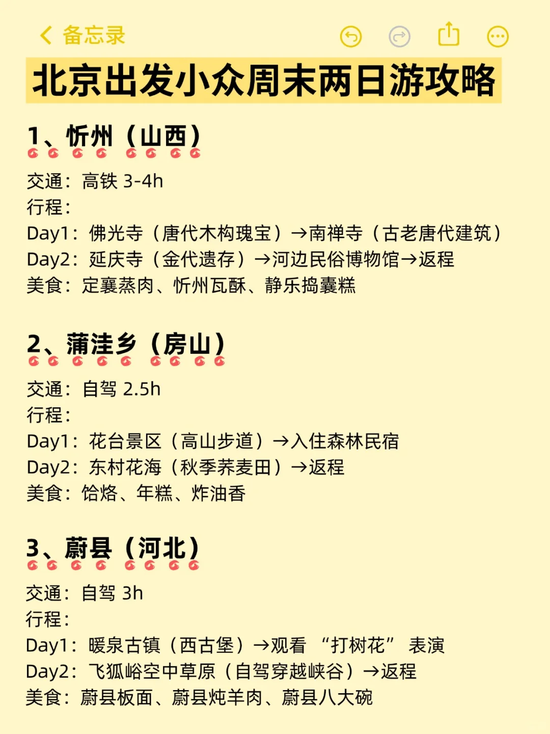 周末逃离北京｜小众城市两日游攻略🗺️