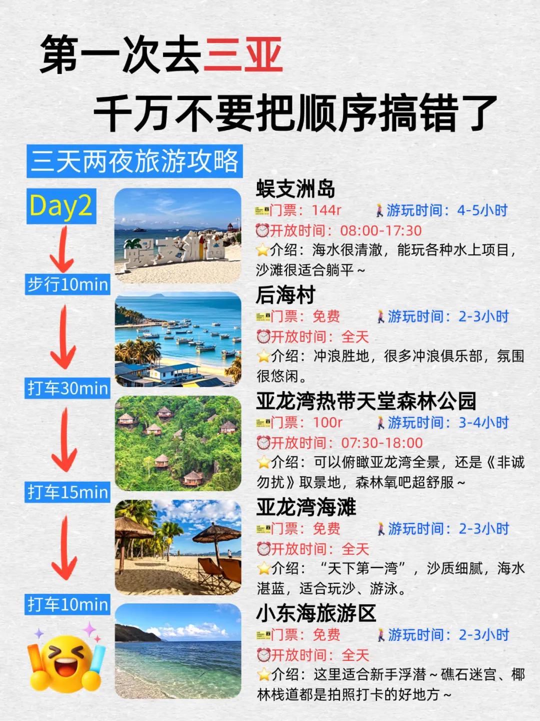 三亚保姆级旅游攻略✅三天两夜不踩雷版