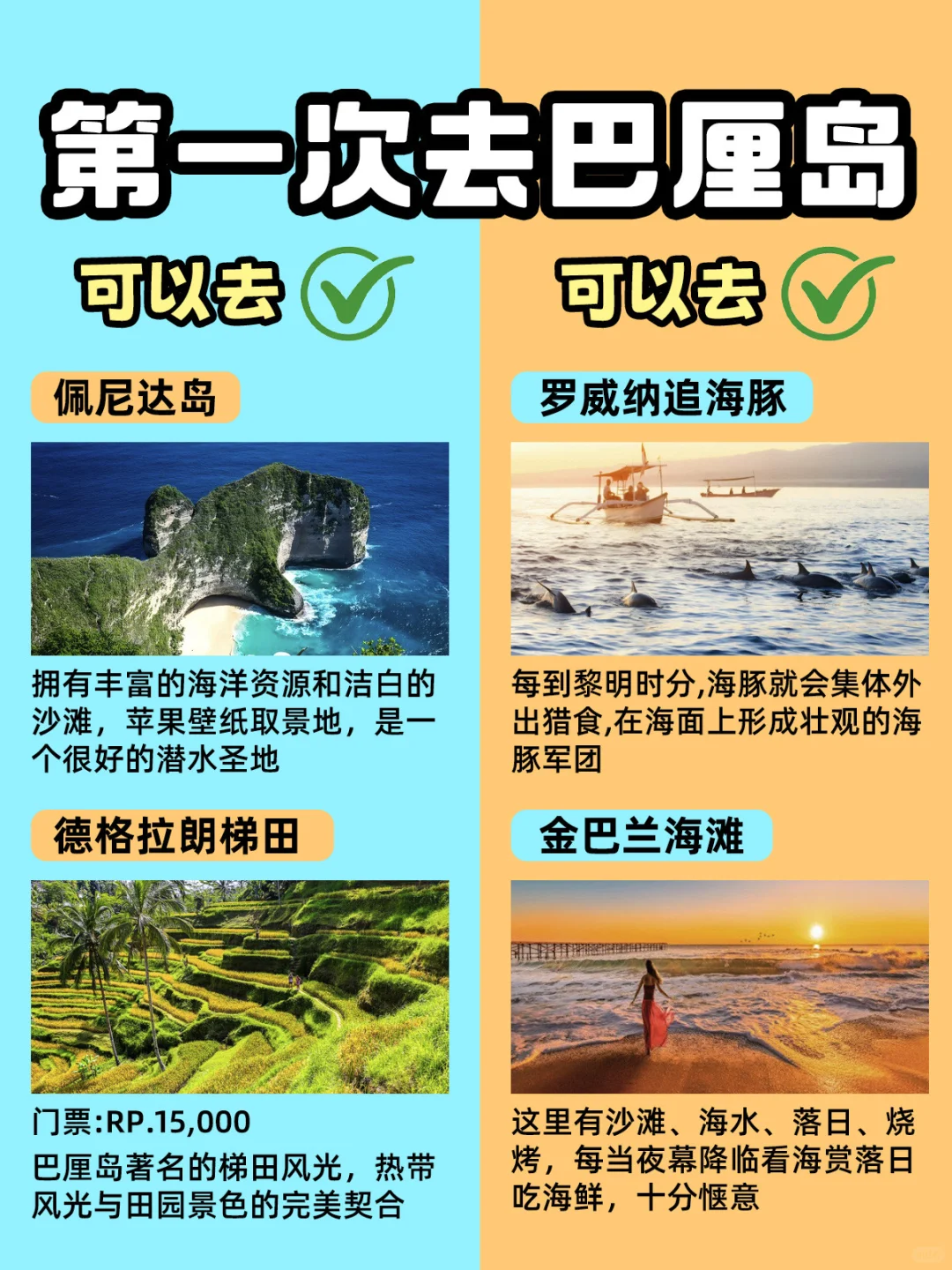 巴厘岛旅游攻略!第一次去巴厘岛必看✅