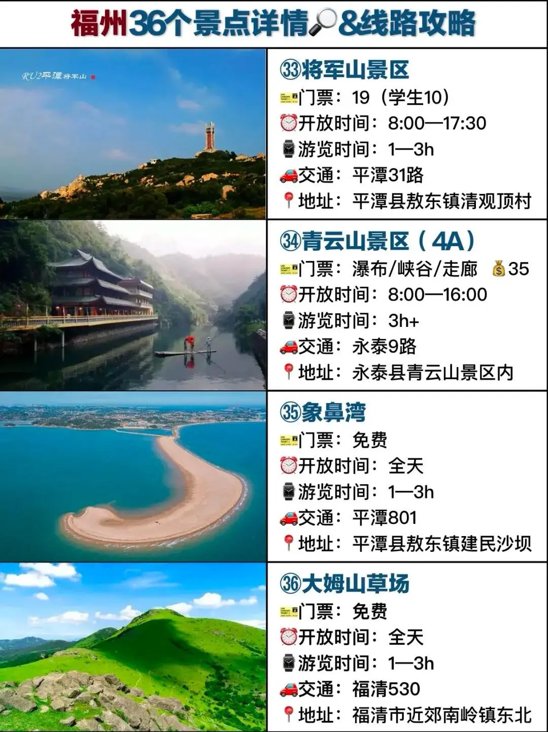 跟着这篇走，玩转福州景点