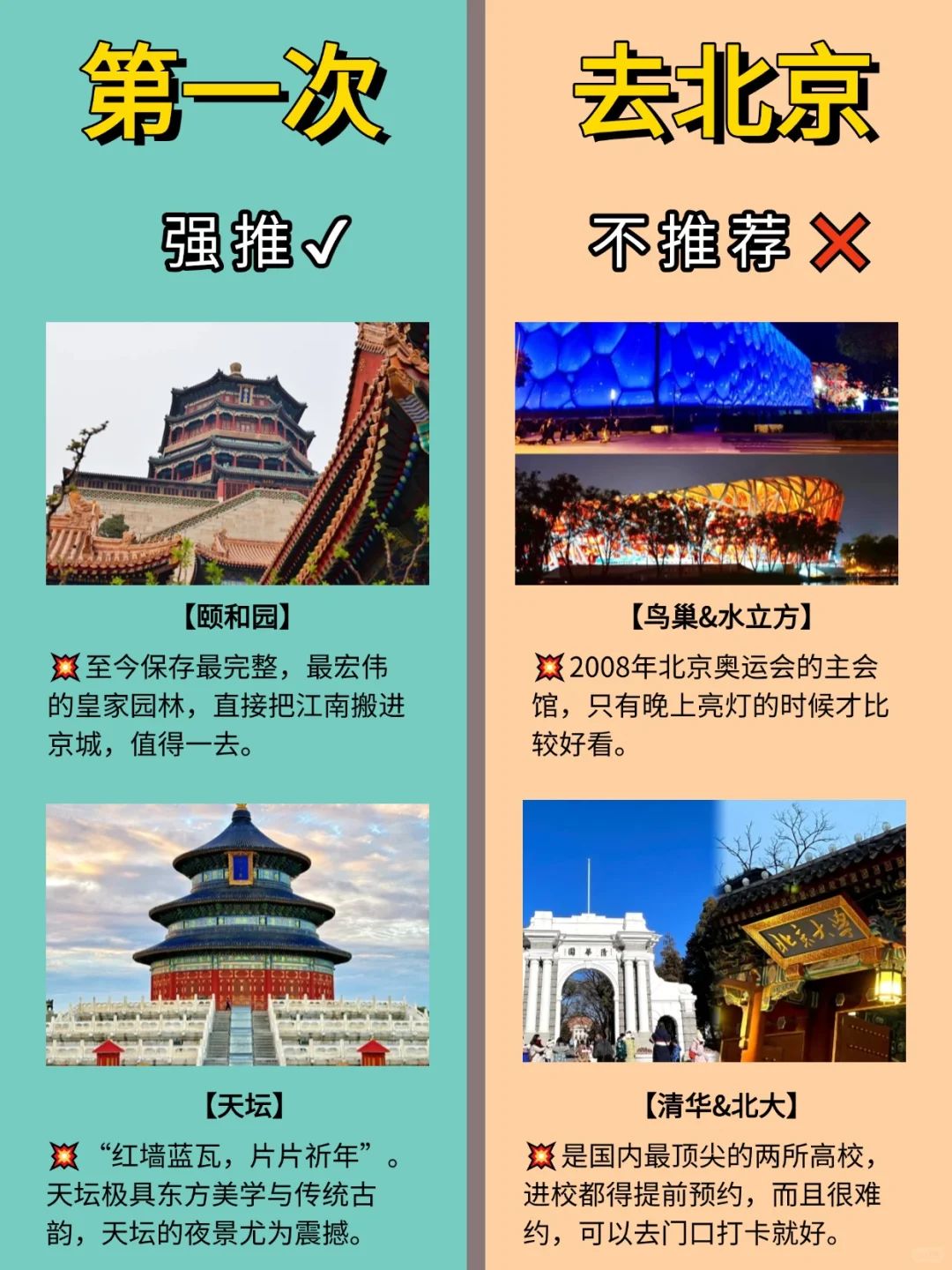 第一次来北京旅游？景点别选错！