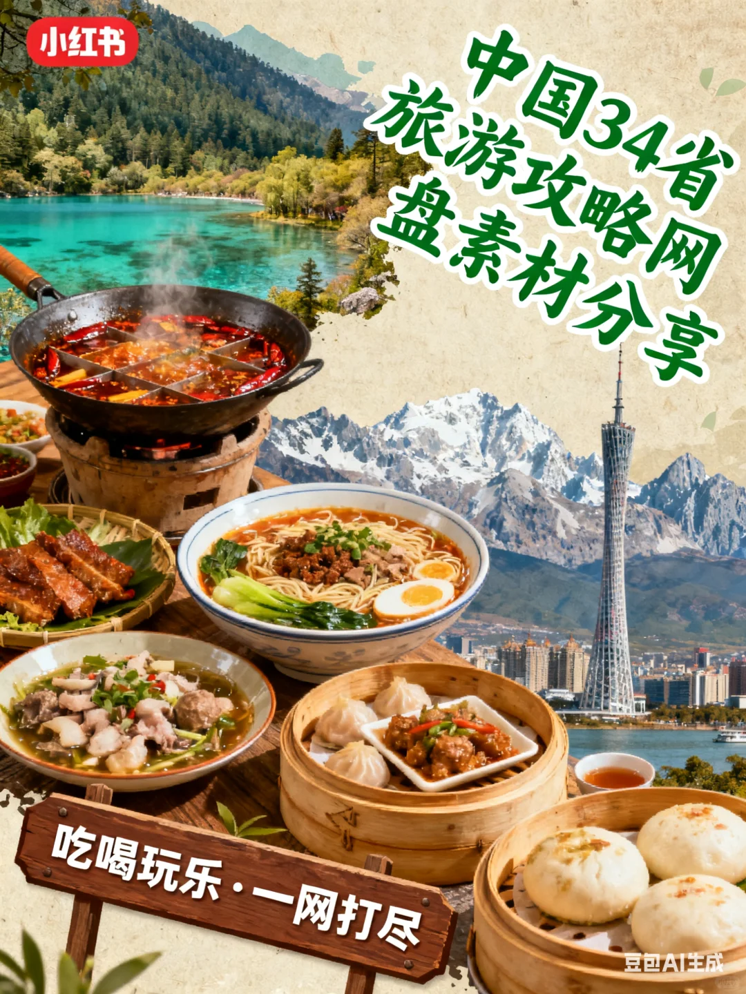 🗺️34省旅游攻略一网打尽！说走就走！