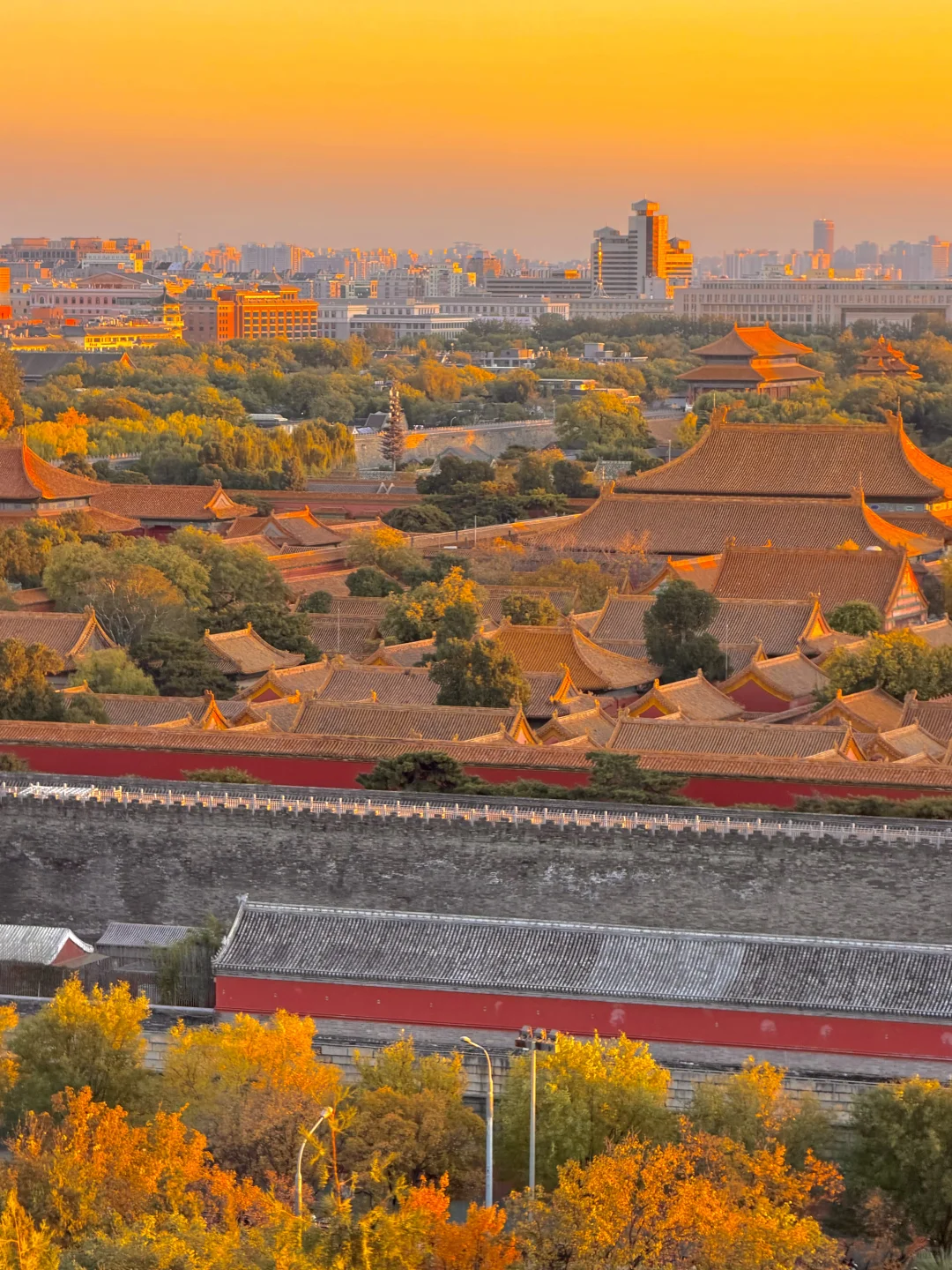 10.31实况！！故宫的绝美日落杀疯了！！！！！！