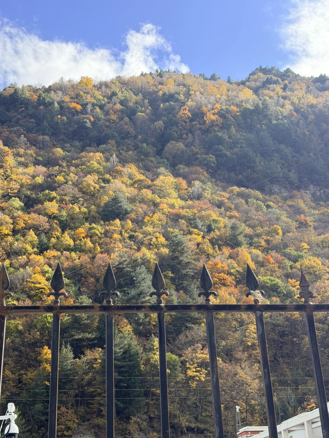 秋假第二天到毕棚沟景区的路堵死了