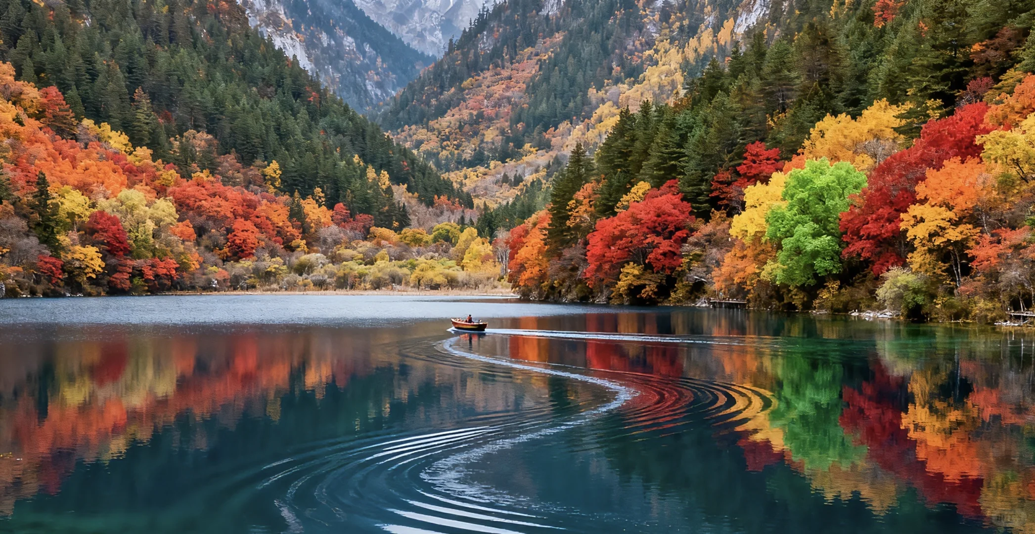 如果一生只去一次九寨沟 ,那一定是秋天!!
