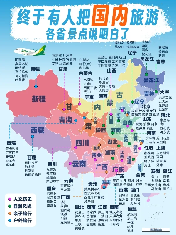 🗺️旅行地图｜各省景点合集💗你最想去哪里❓