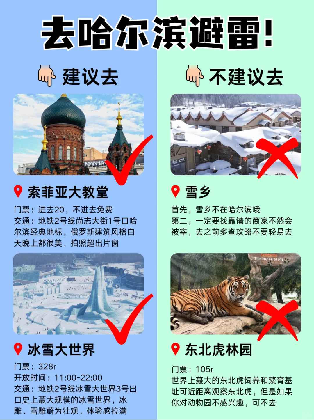 首次去哈尔滨必看！景点避坑 + 伴手礼清单