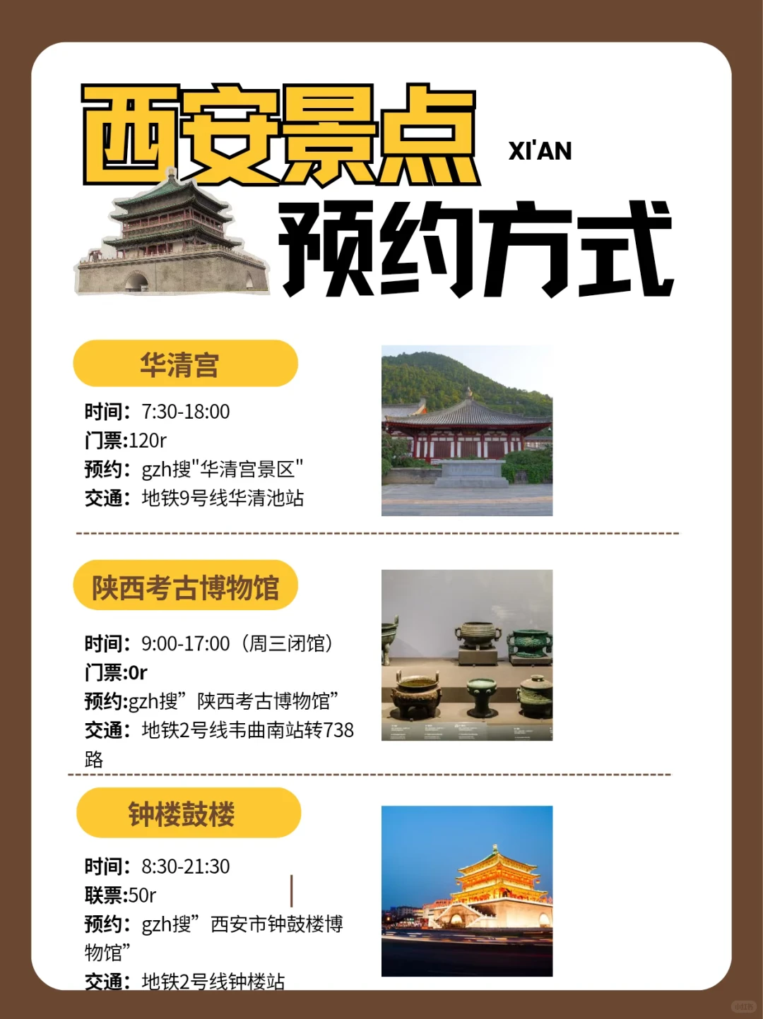 西安旅游必看｜景点预约+时间+交通全攻略！