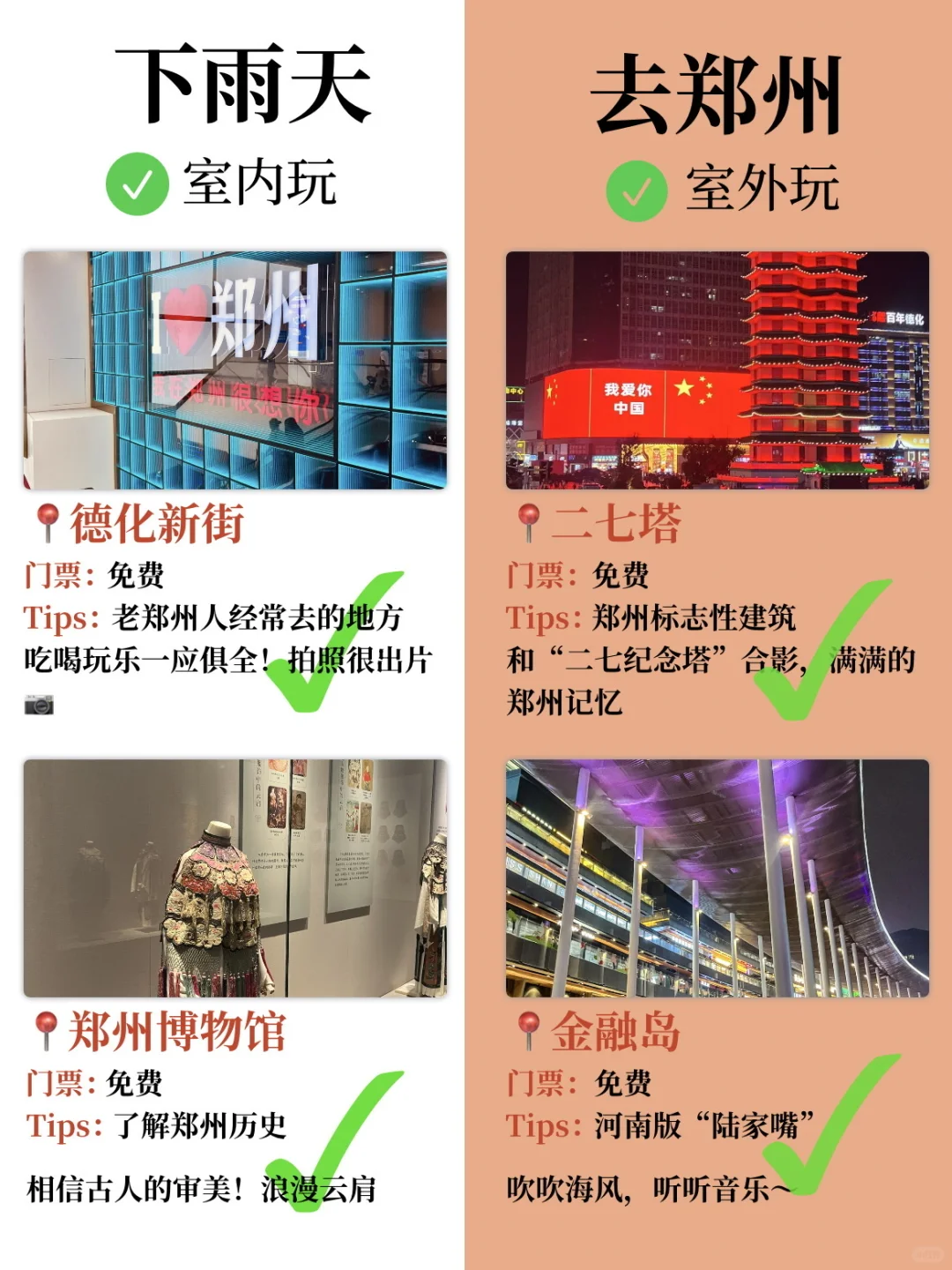 下雨天去郑州，室内玩🆚室外玩！