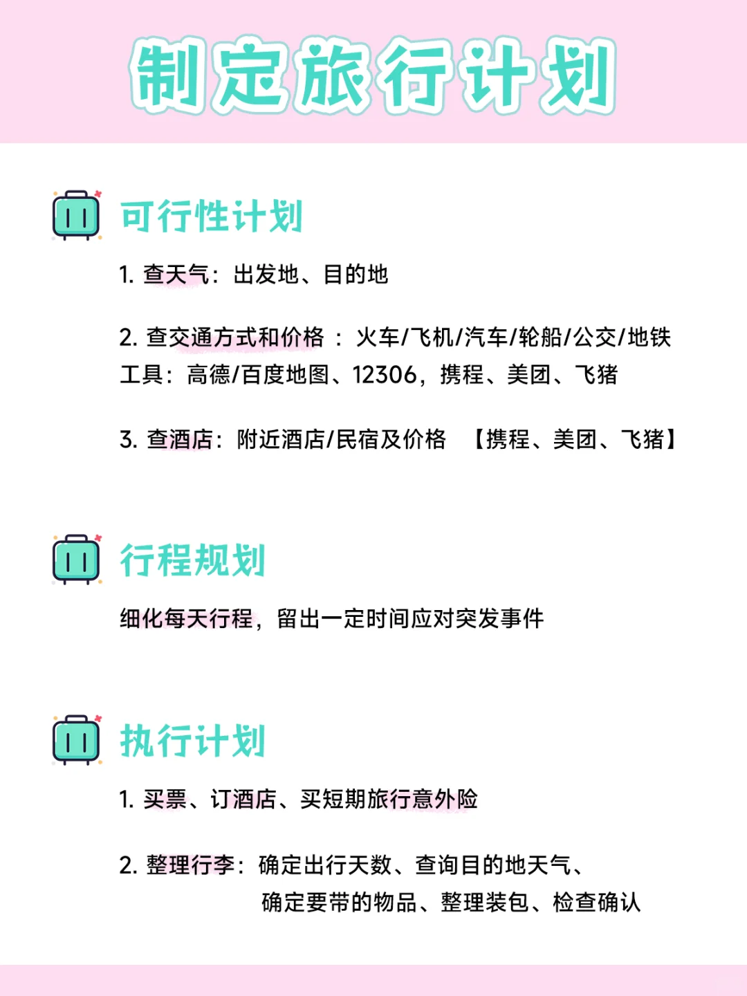 旅行规划怎么做+旅行必带物品清单🚩