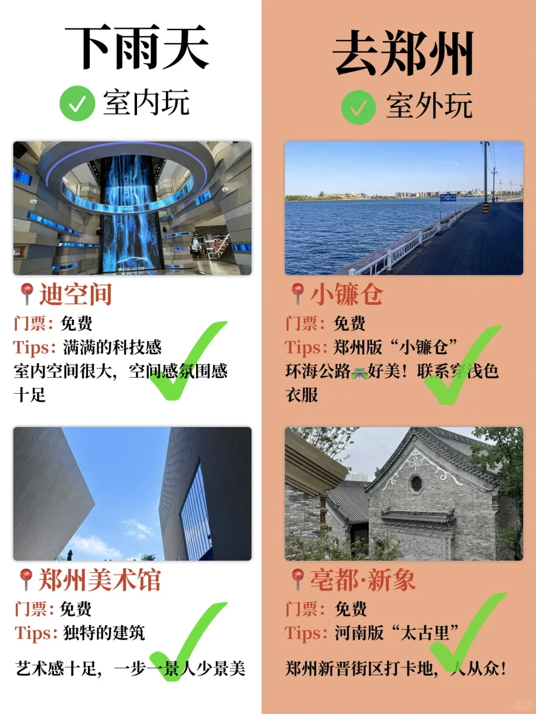 下雨天去郑州，室内玩🆚室外玩！