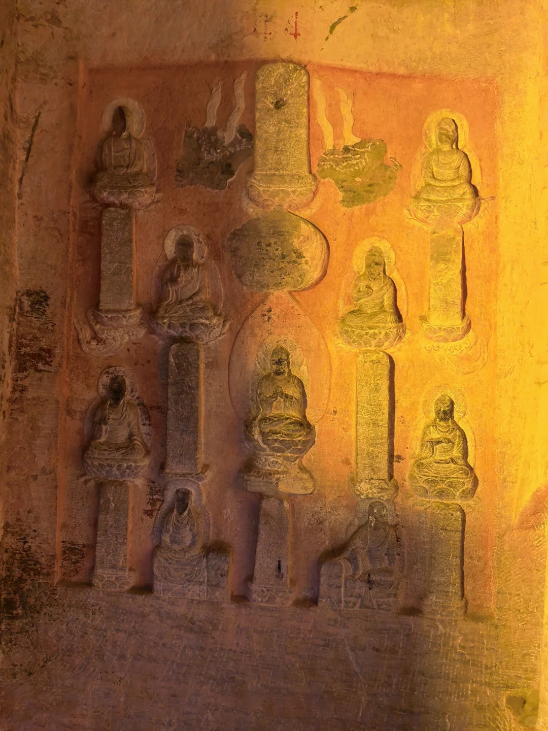 响堂山石窟，文物被盗撅的痛心