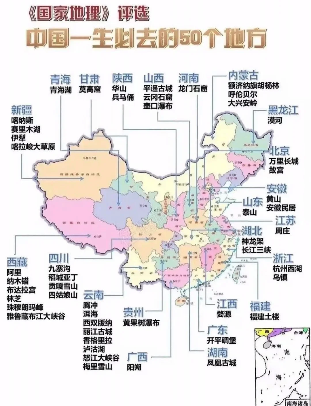 一生必去的五十个地方