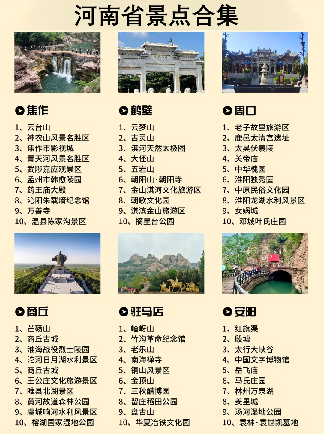 ✨河南旅游\这份超全景点合集 建议收藏!✨