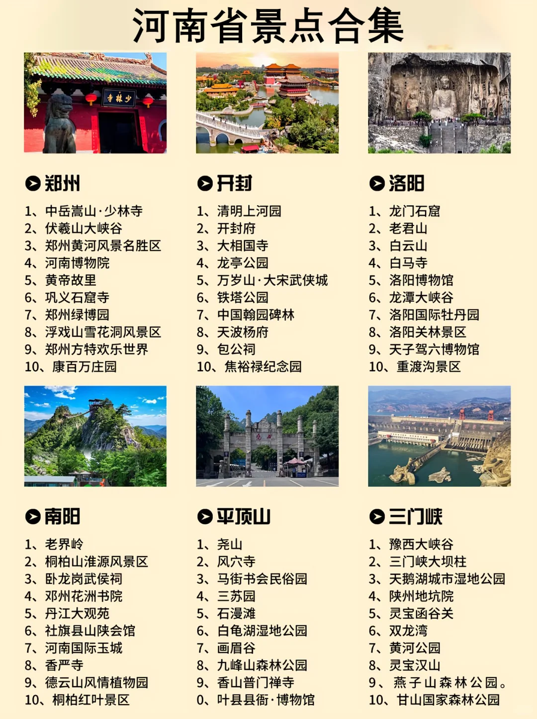 ✨河南旅游\这份超全景点合集 建议收藏!✨