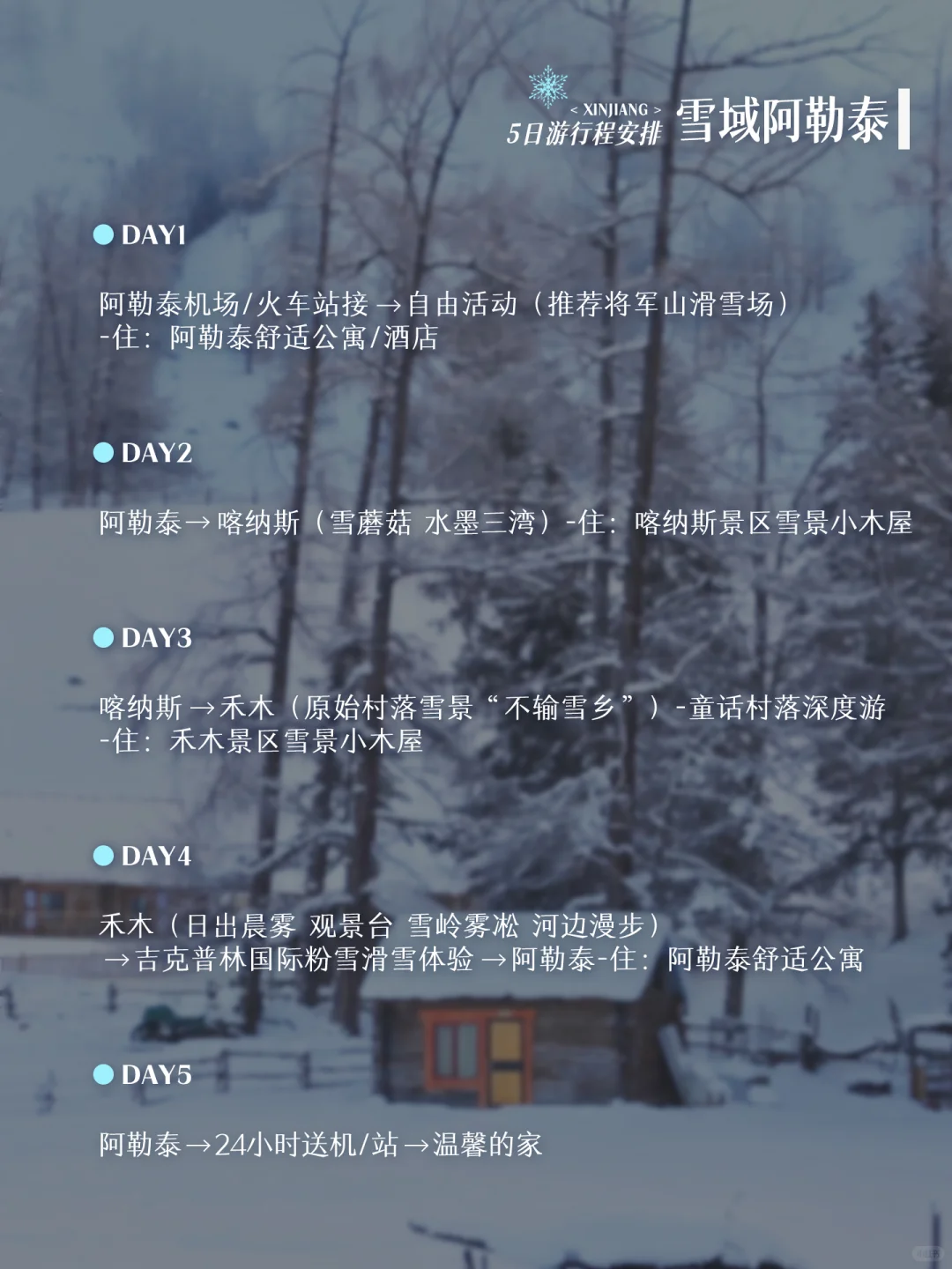 阿勒泰5日冰雪仙境❄️ 这样玩才不留遗憾！