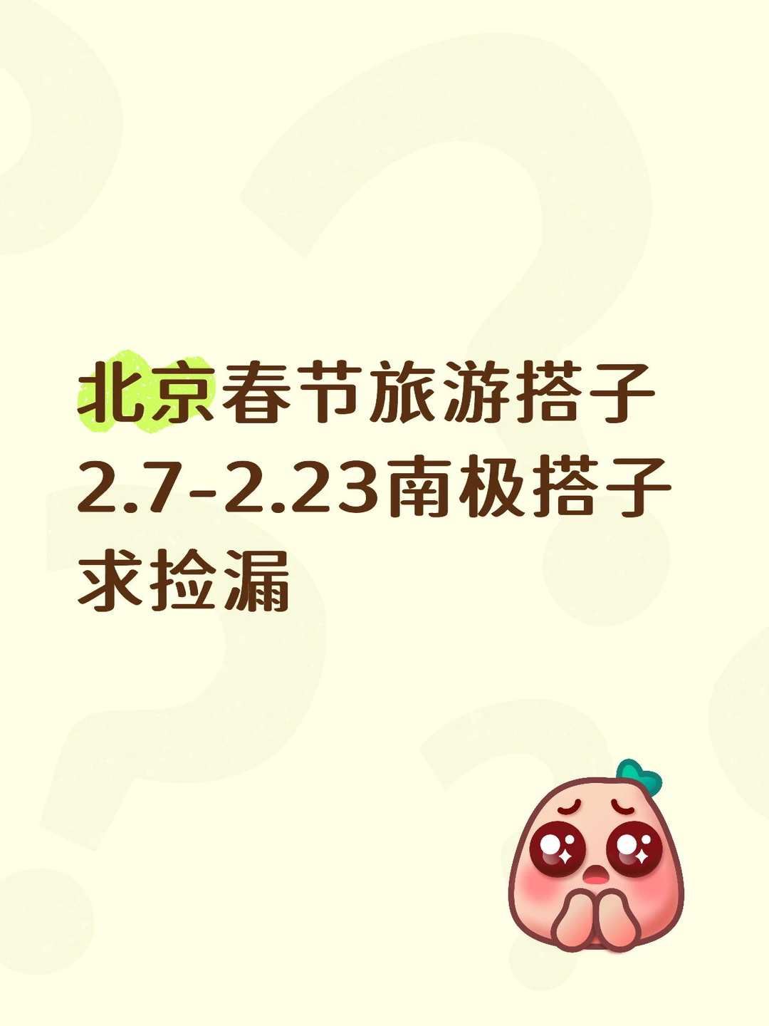 北京 春节南极旅游搭子