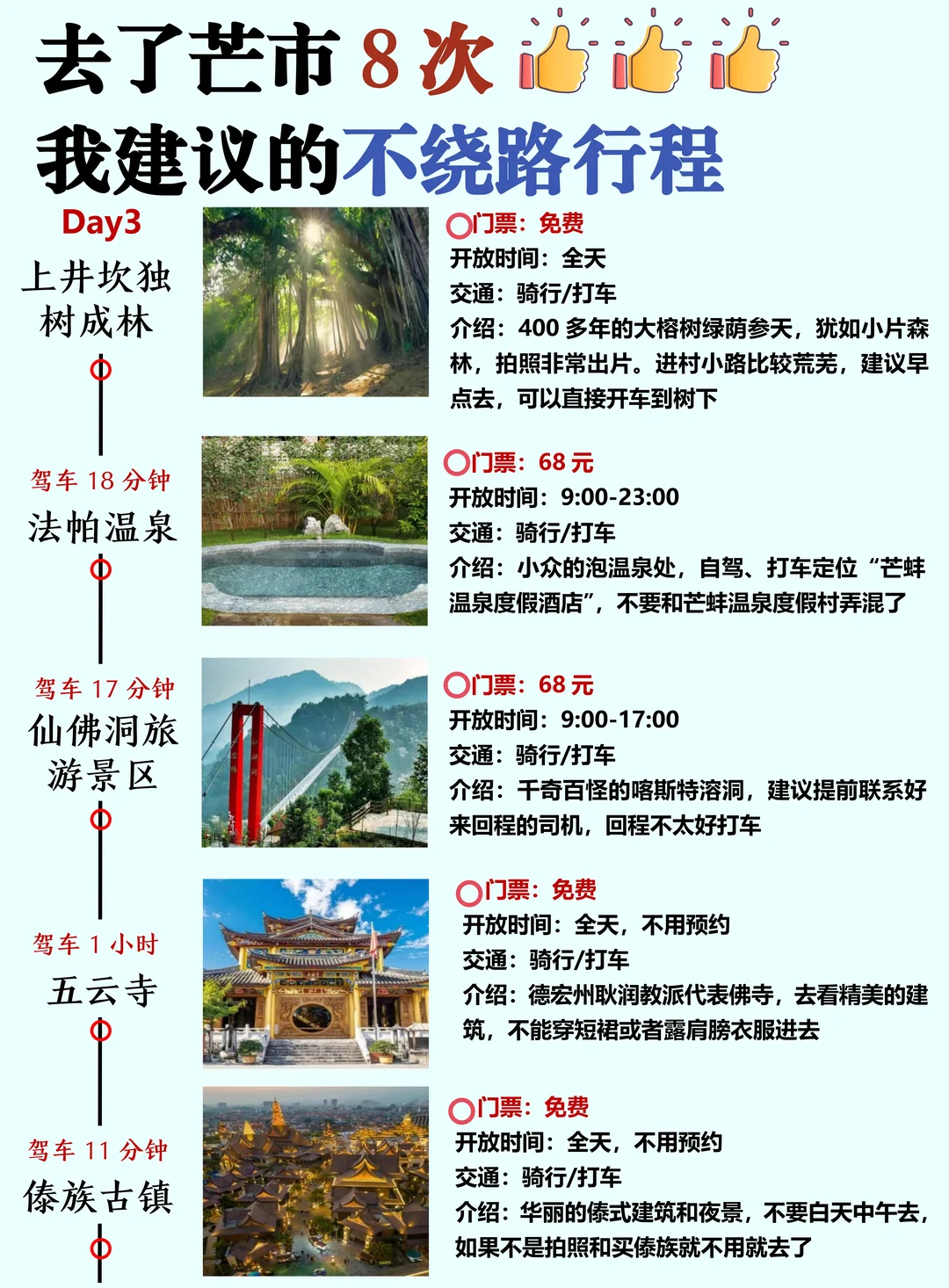 哇塞！被男友做的芒市旅游攻略震撼到了！