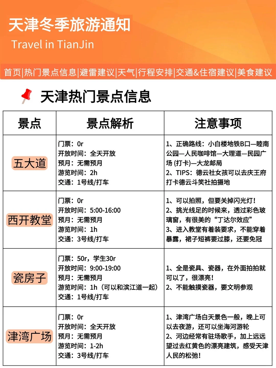 天津刚发布的旅游通知‼️幸好提前看到了