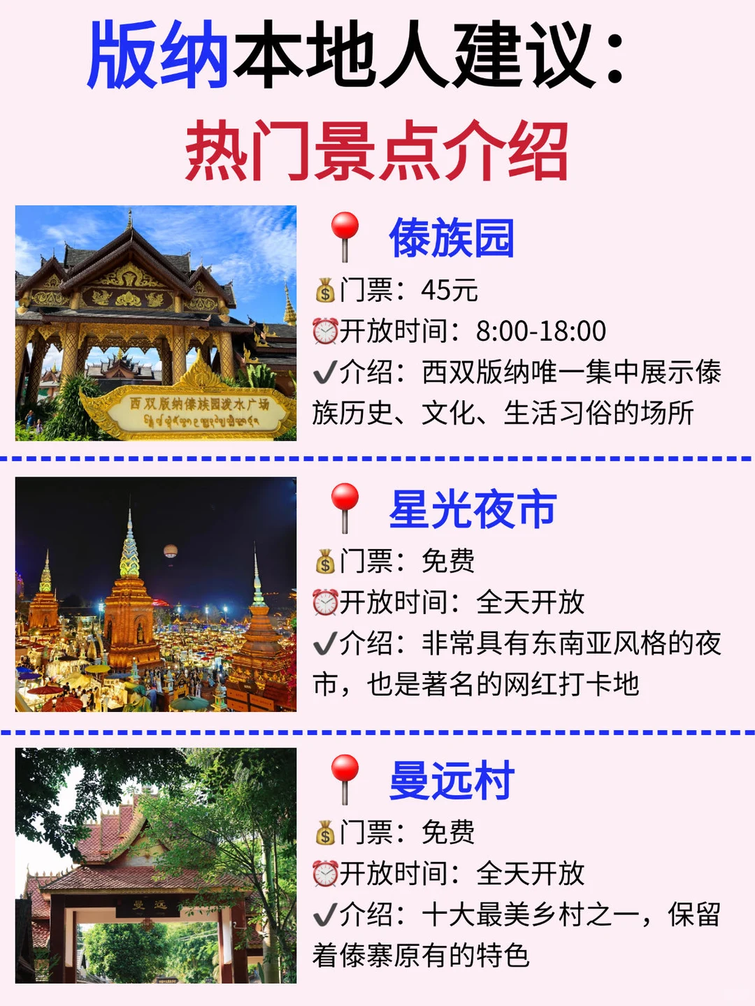 西双版纳旅游攻略（景点）打分版