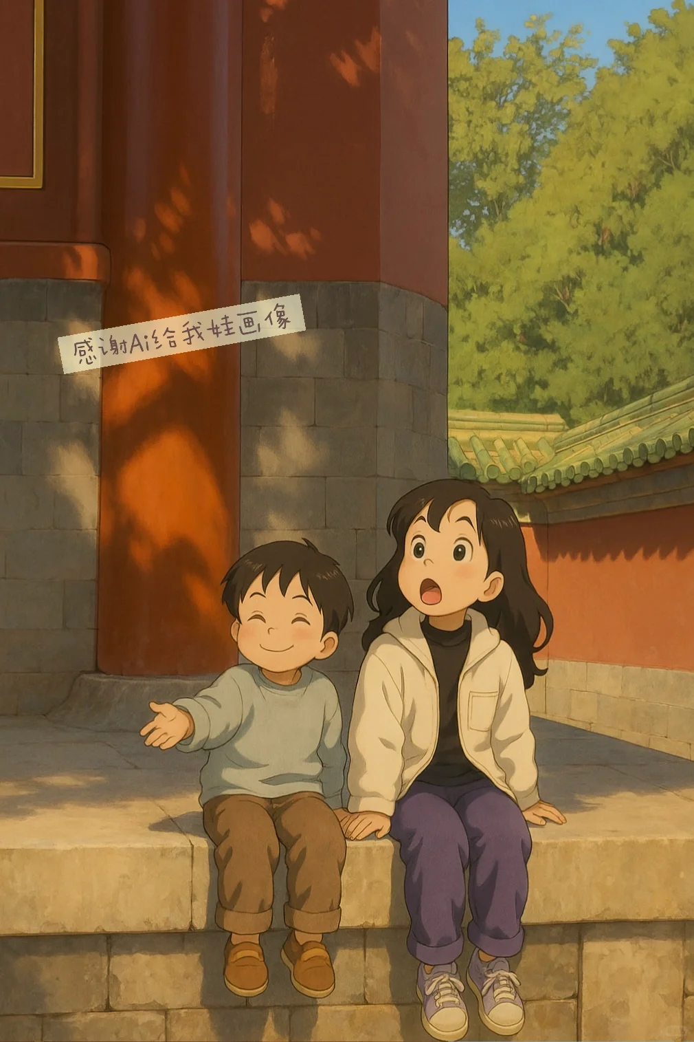 天坛的古松林，漫溢的秋意与松影