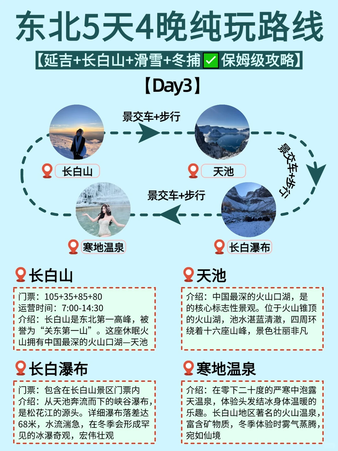 12-2月东北玩雪❄️长白山+延吉5天4晚行程
