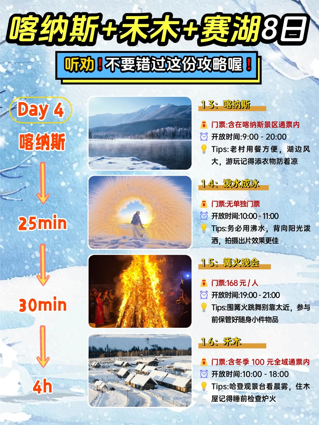 冬季新疆旅游必看🗺️8天玩转阿勒泰环线