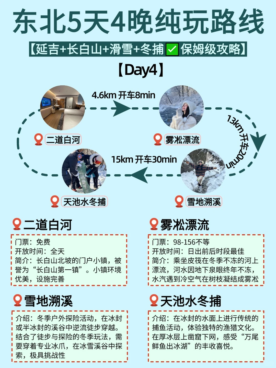 12-2月东北玩雪❄️长白山+延吉5天4晚行程