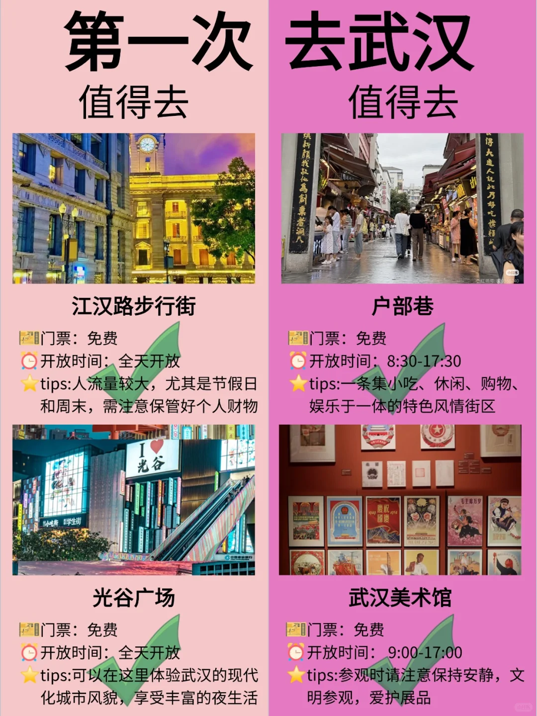 第①次来武汉游玩的宝子,直接抄作业