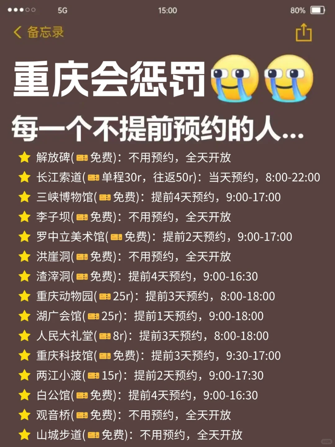 重庆会惩罚每一个不提前预约的人…