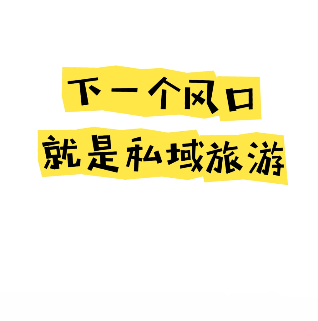 下一个风口，就是私域旅游