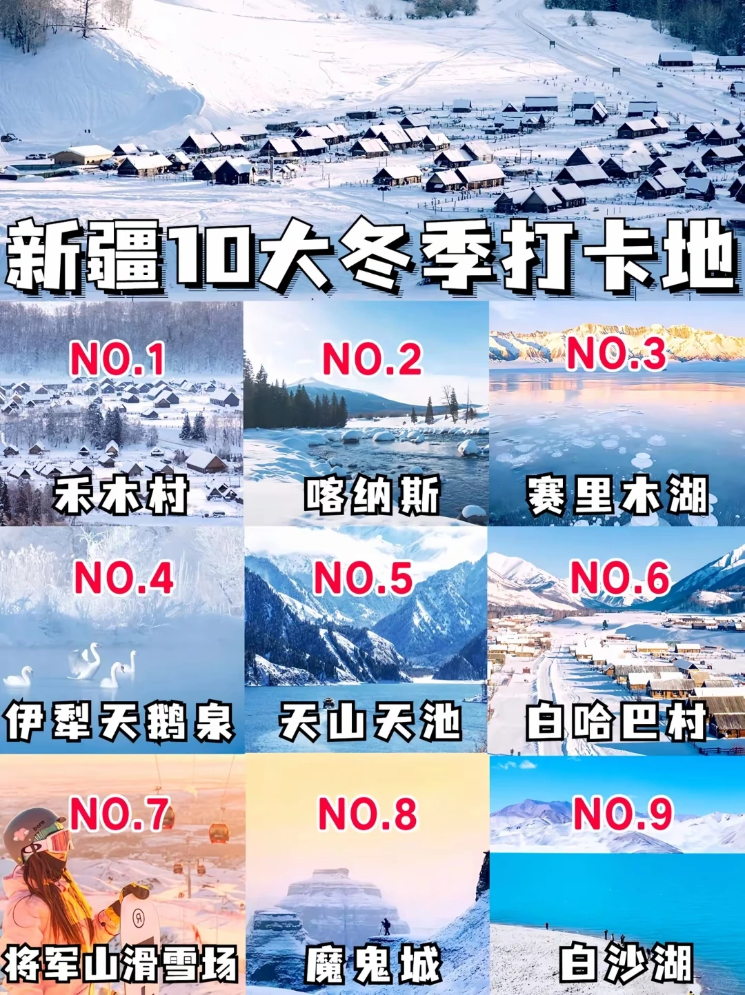 新疆10大冬季必去景点堪称国内雪景天花板！