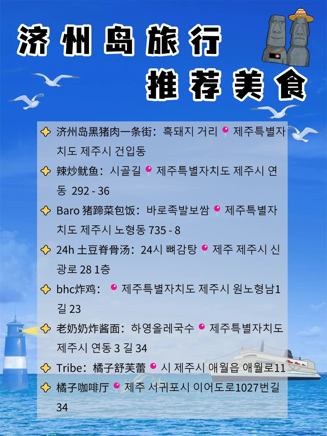 济州岛景点分布图 | 教你怎么玩遍济州岛