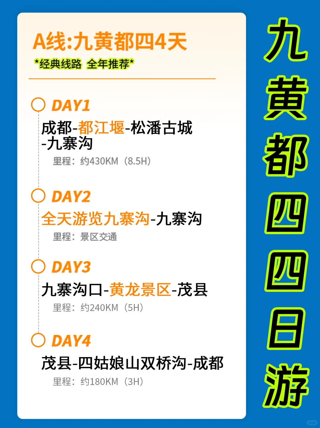 11🈷️九寨沟4天有哪些选择❓