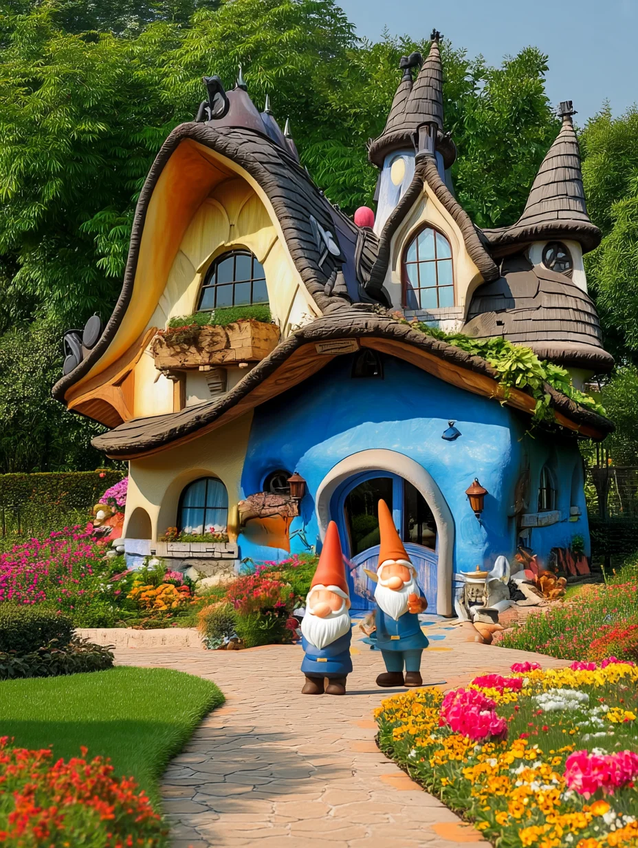 景区里的童话精灵小屋，简直太梦幻了！