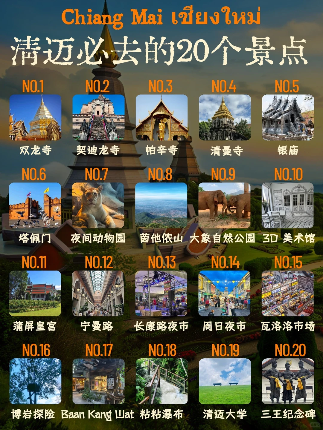 清迈 20 个必打卡景点｜保姆级攻略不踩雷