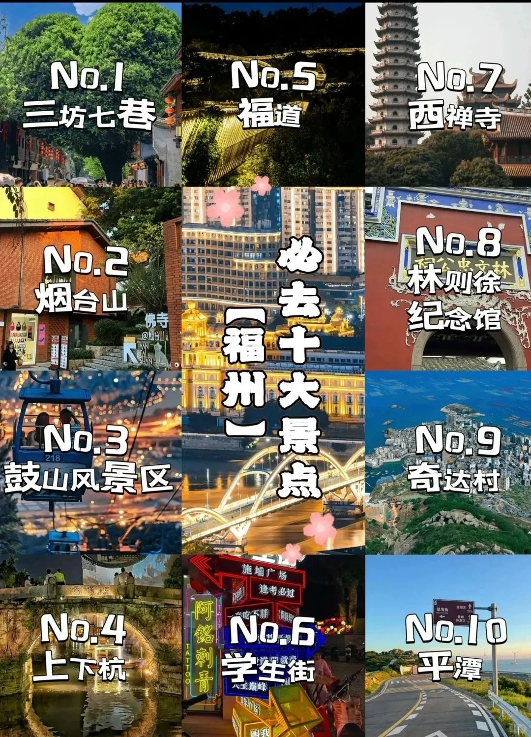 福州必打卡十大景点五一必去，情侣必看❗️