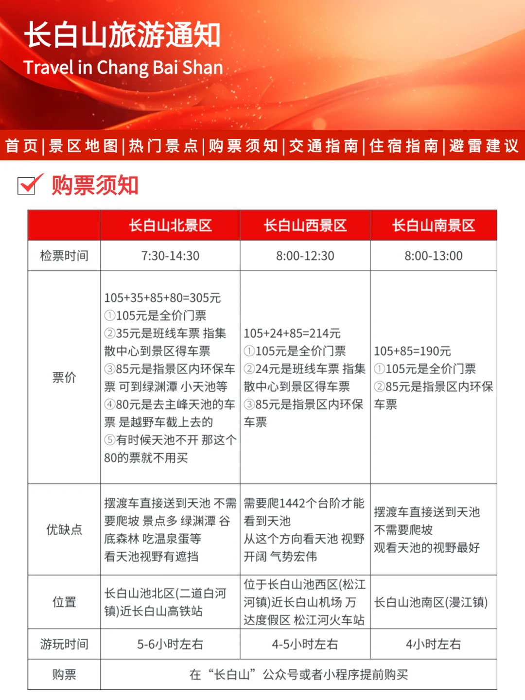 长白山刚发布的旅游通知‼️幸好提前看到了