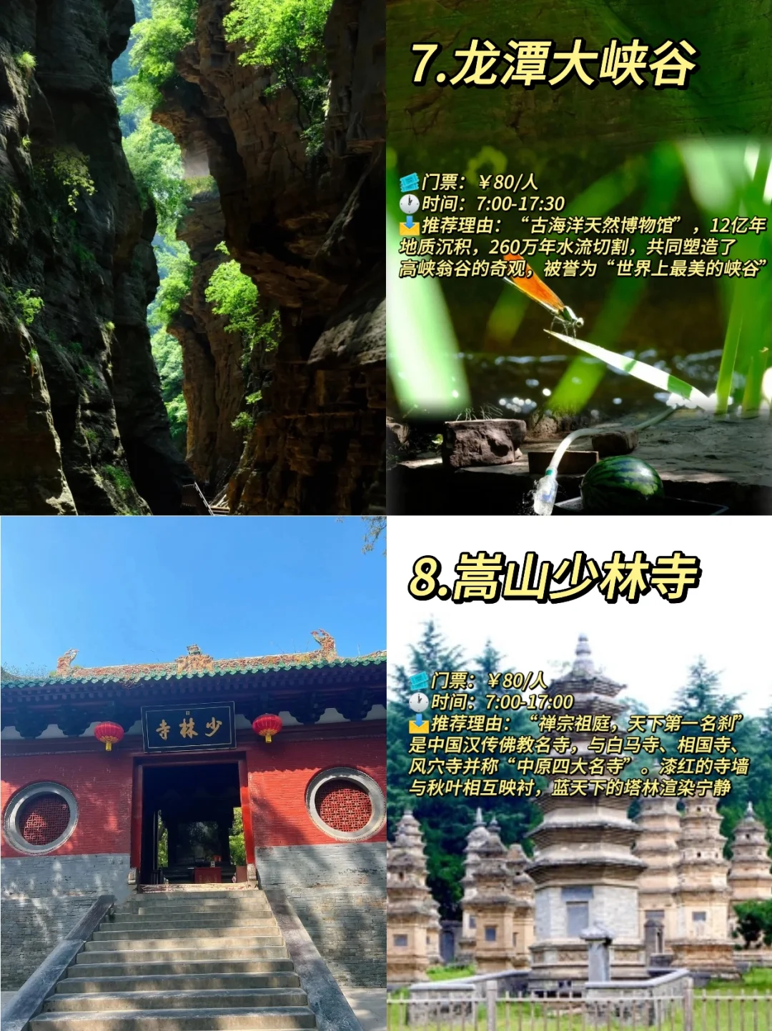 河南九大必去景点‼️旅游前必看❗