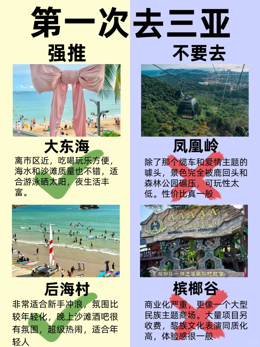 第一次来三亚‼️这些景点真没必要去