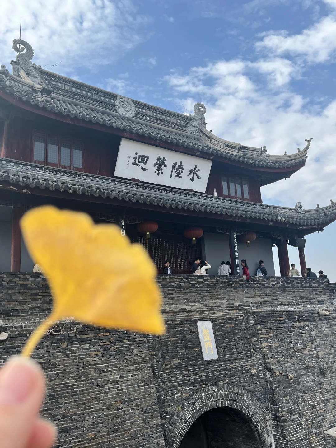 盘门的银杏黄了