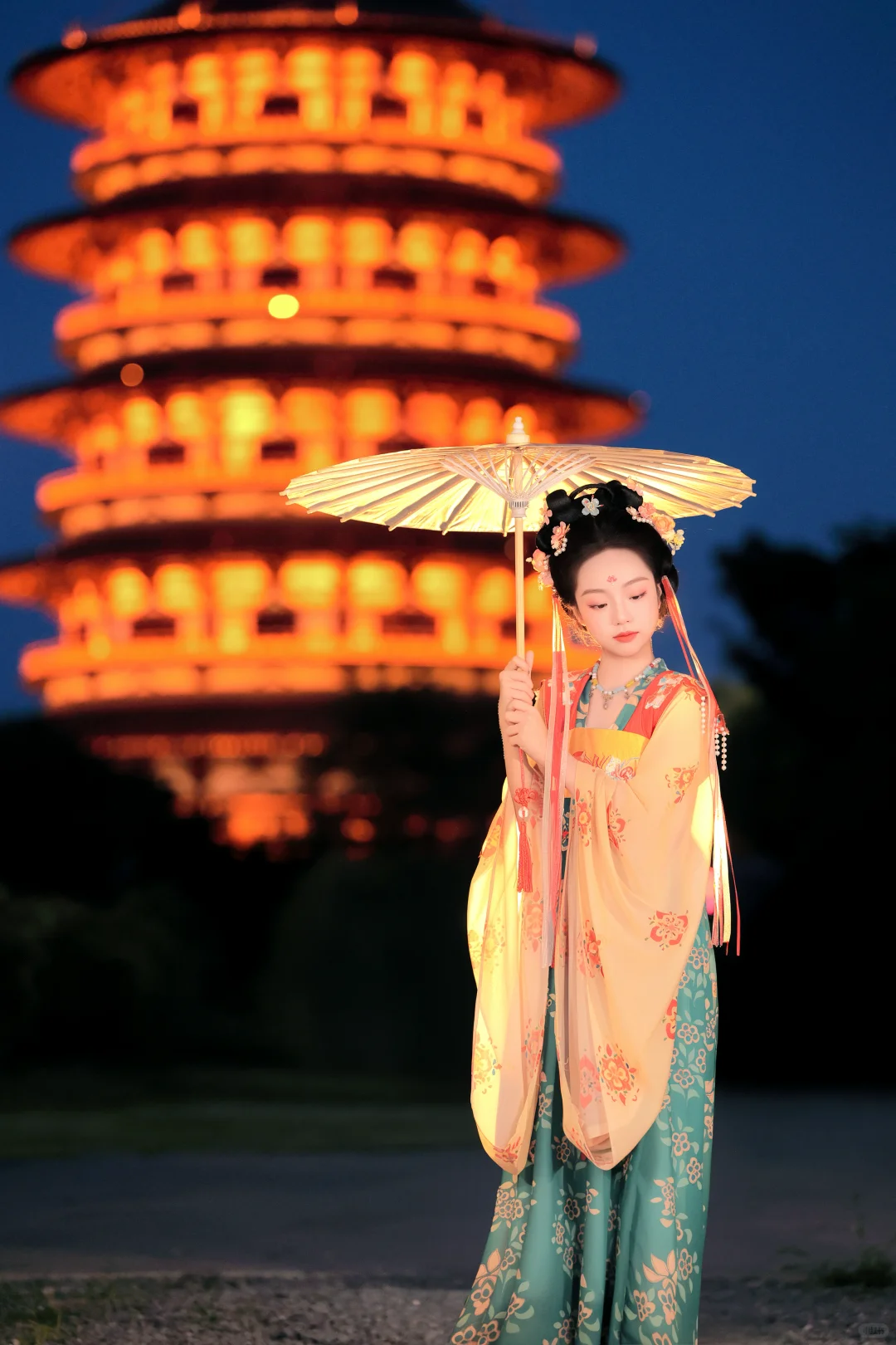 九洲池夜景、洛阳约拍丨九洲池约拍
