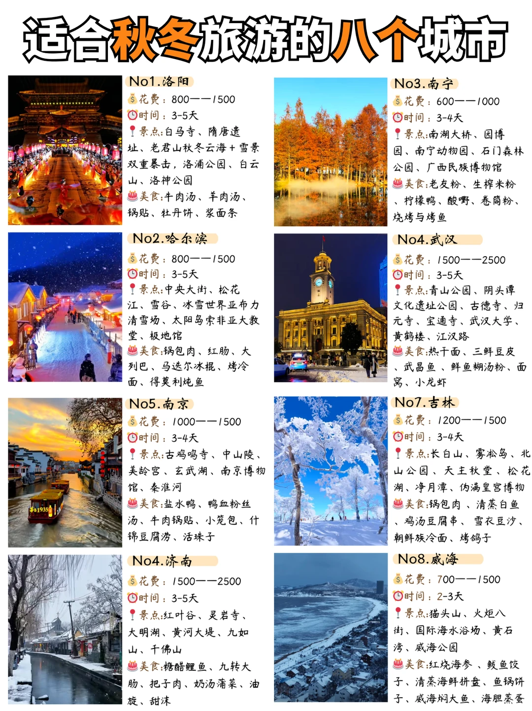 秋冬就去这8个城市🍁❗太太太太太美啦~~~