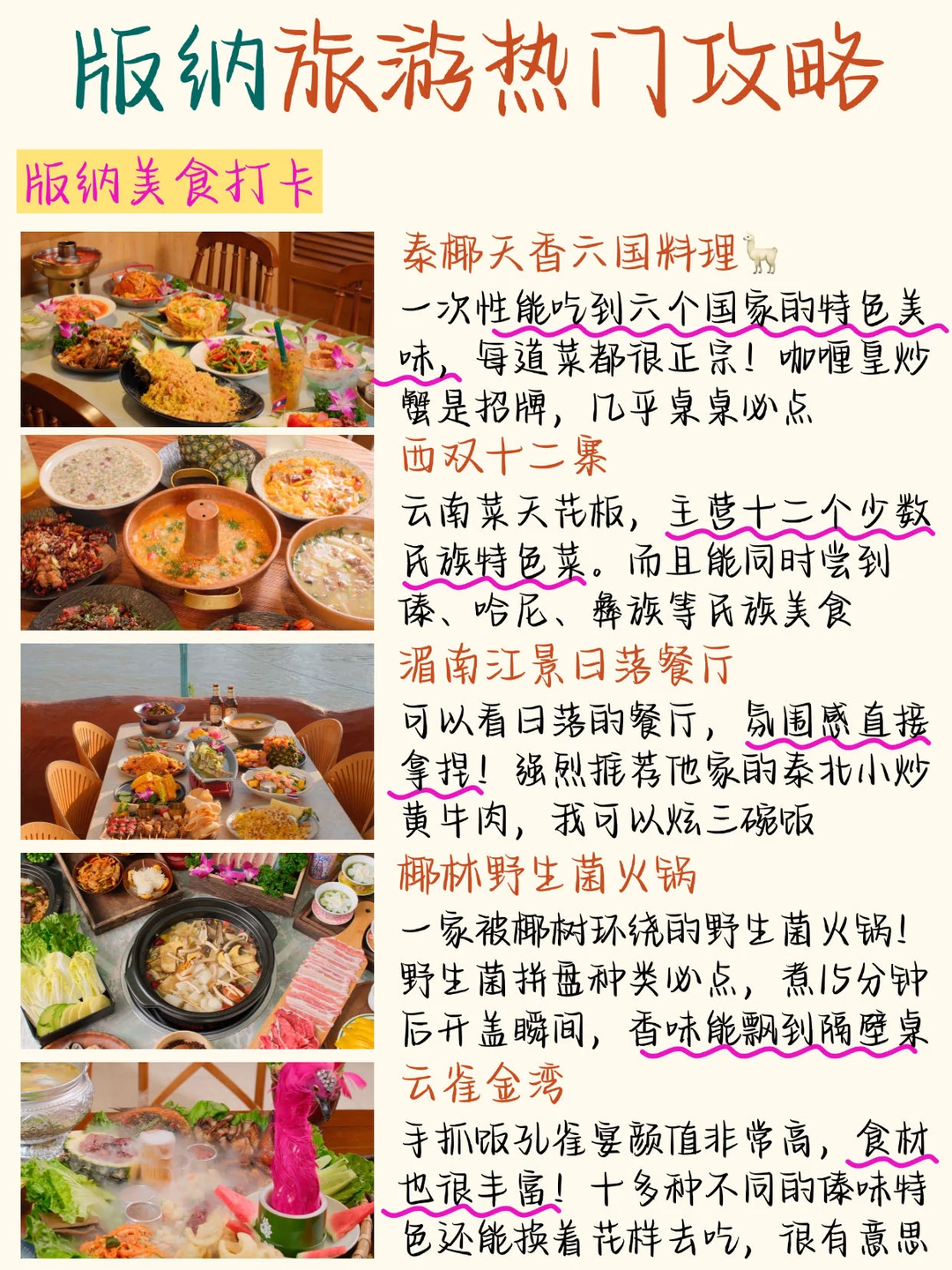 西双版纳旅游3日游保姆级攻略‼️纯手写✍