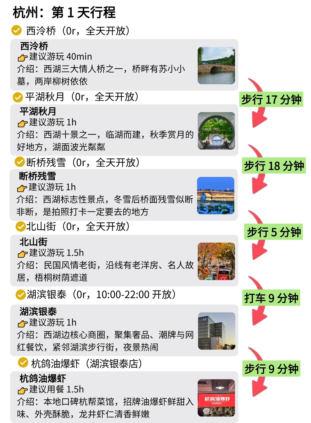 被自己做的杭州旅游攻略满意到睡不着。。。