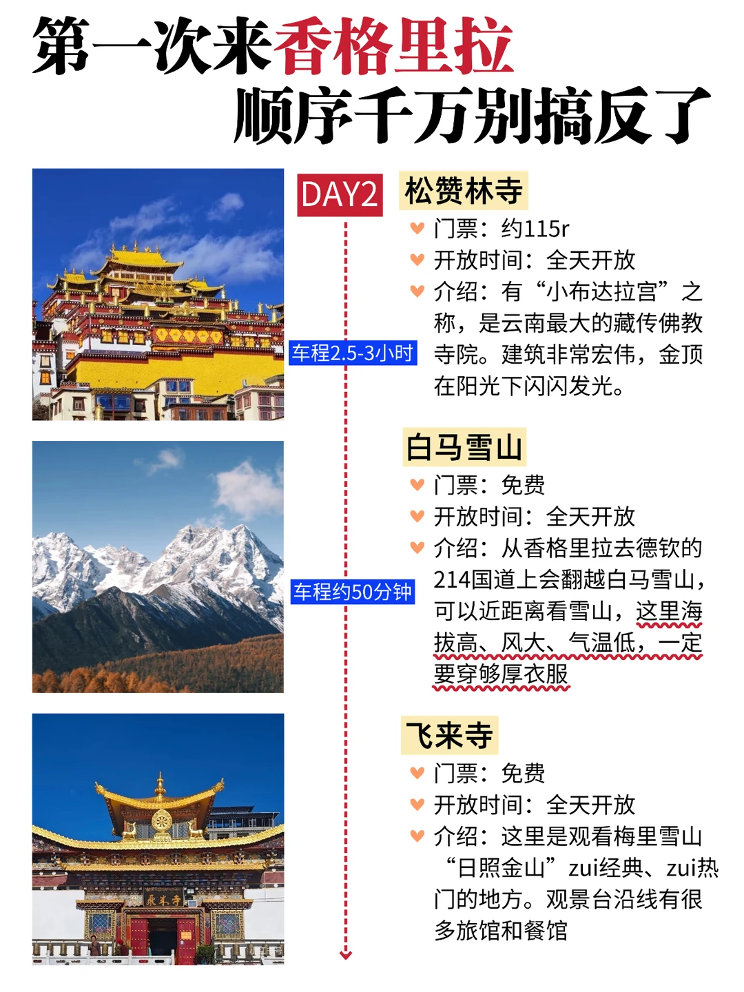 正确游玩顺序✅第一次去香格里拉这样玩